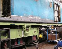 the completed section of new steel, cab 2 - engineroom access door, 5/05